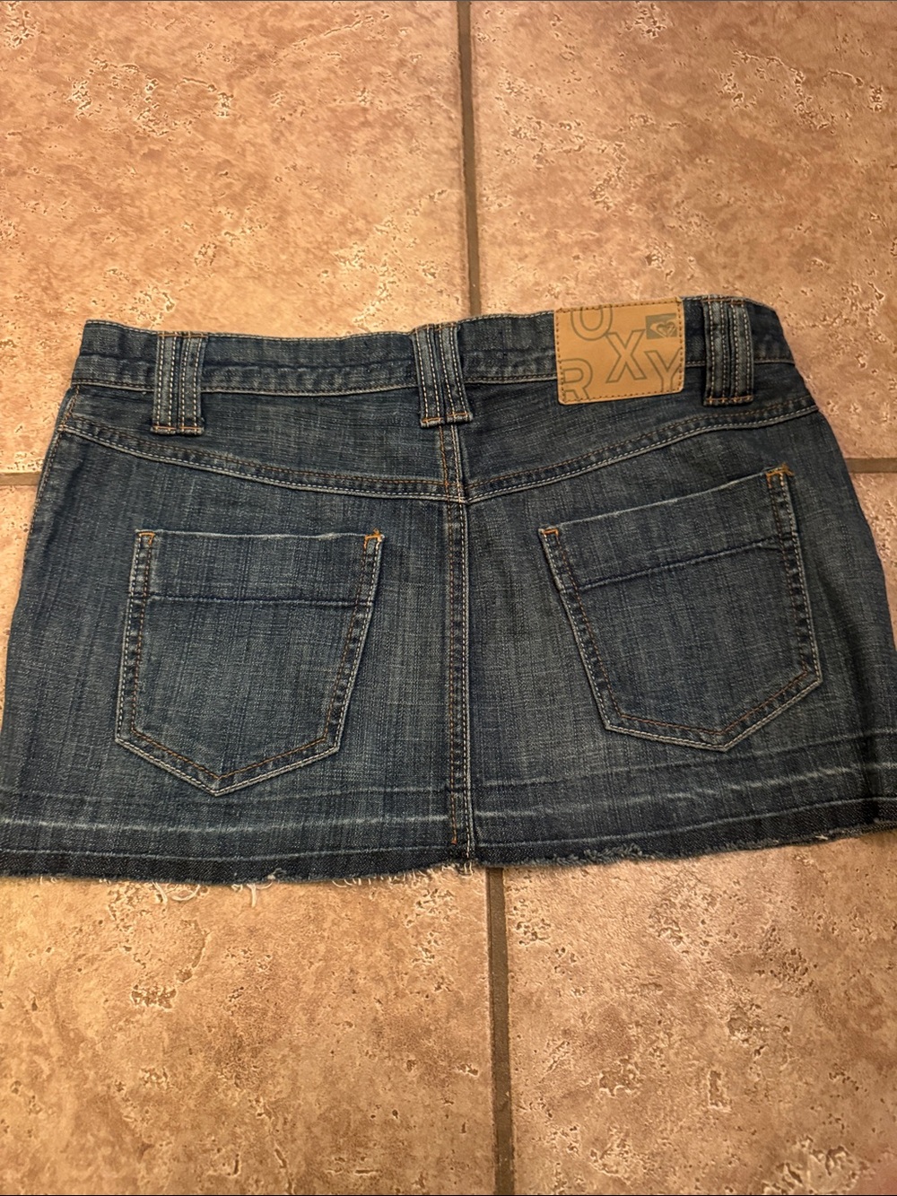 Roxy Women's Dark Blue Denim Mini Skirt